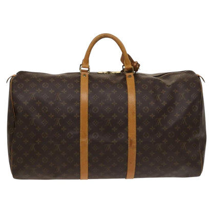 Louis Vuitton Keepall 60, Brown, Canvas, travel