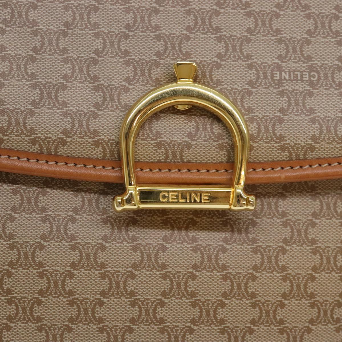 Céline Triomphe Vintage, Beige, Canvas, handbag