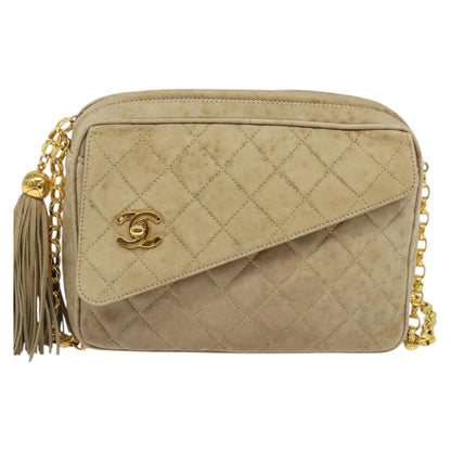 Chanel Camera, Beige, Leather, shoulder