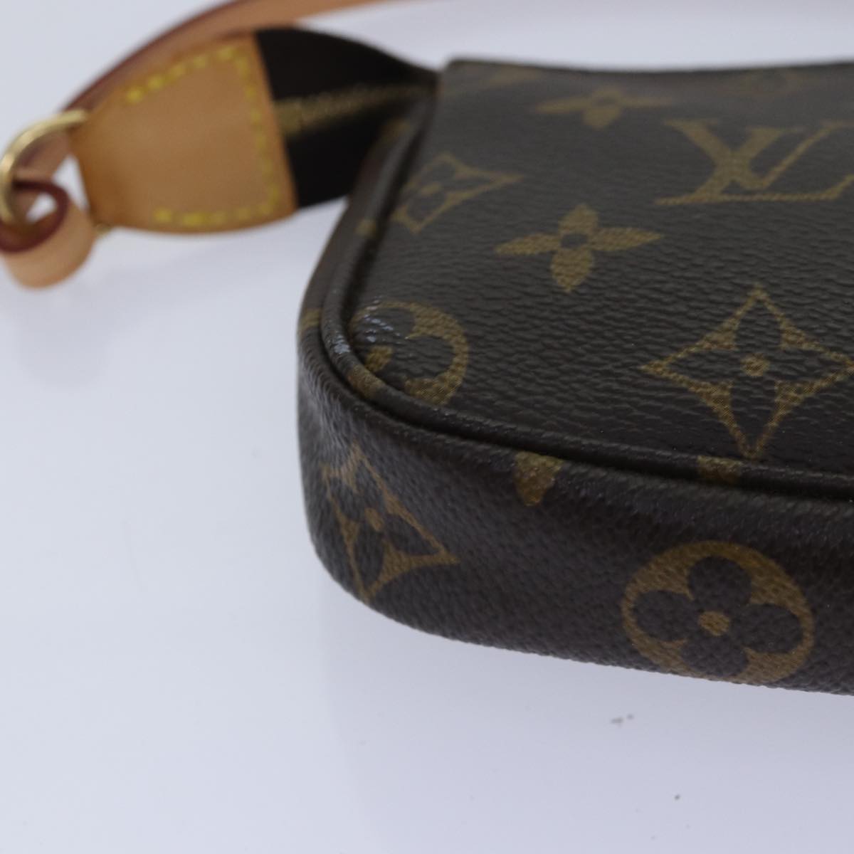 Louis Vuitton Pochette Accessoire, Brown, Canvas, clutch