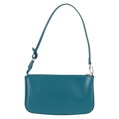 Louis Vuitton Pochette Accessoire, Blue, Leather, clutch
