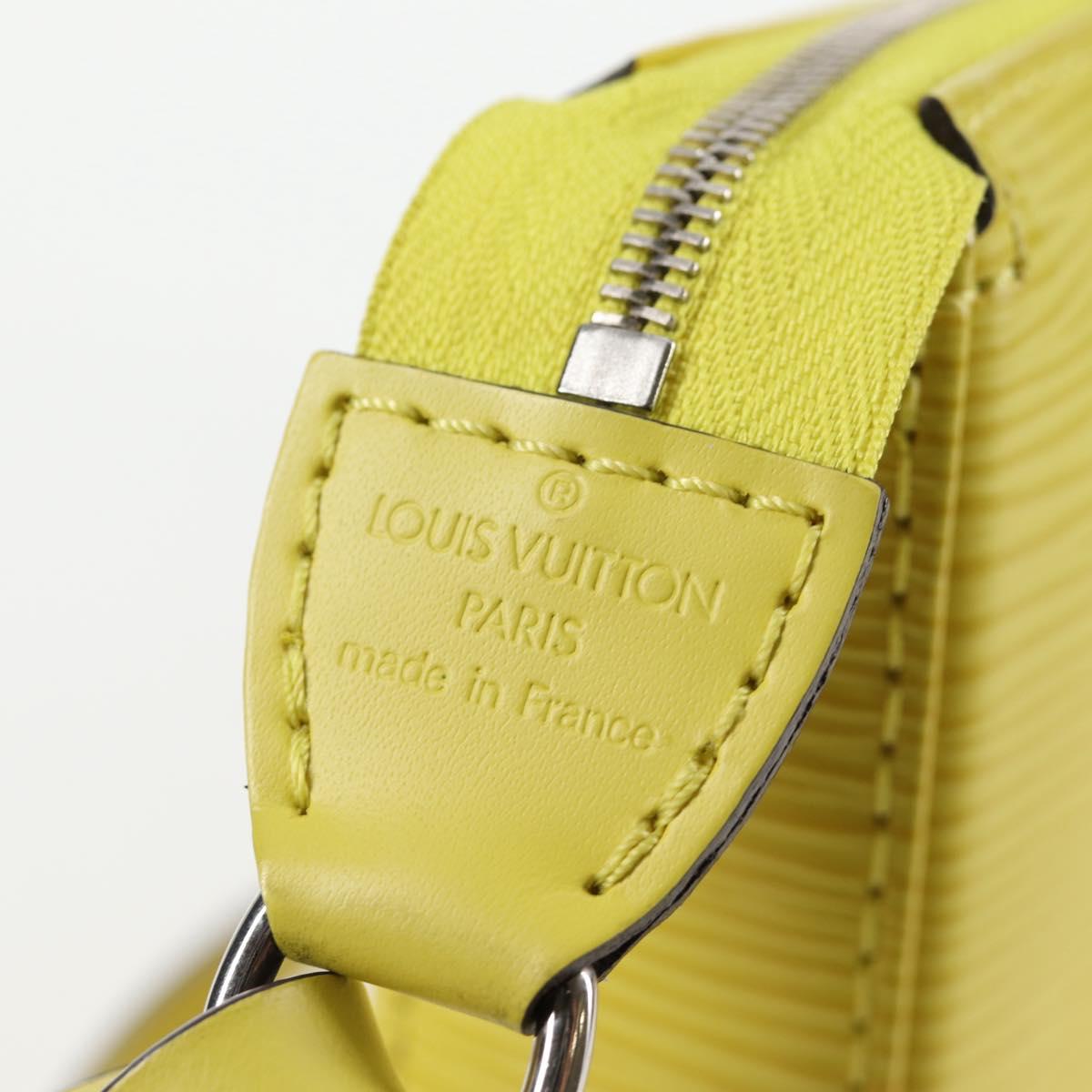 Louis Vuitton Pochette Accessoire, Yellow, Leather, clutch