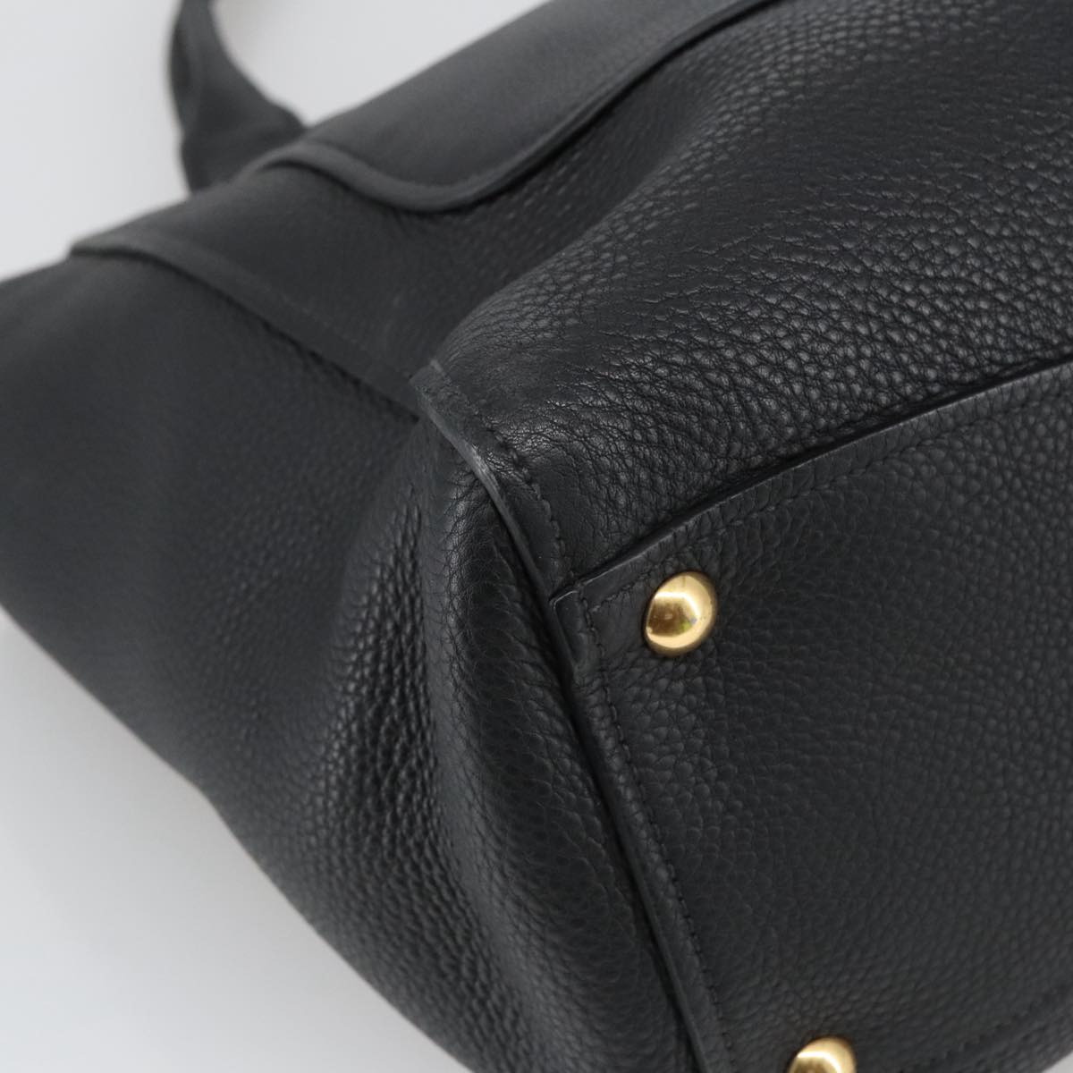 Miu Miu Vitello, Black, Leather, handbag