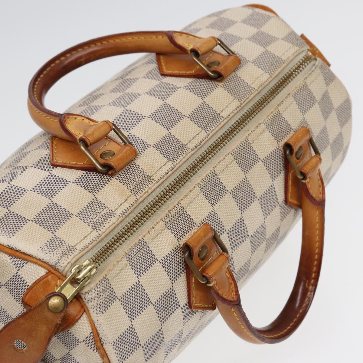 Louis Vuitton Speedy 25, White, Canvas, handbag