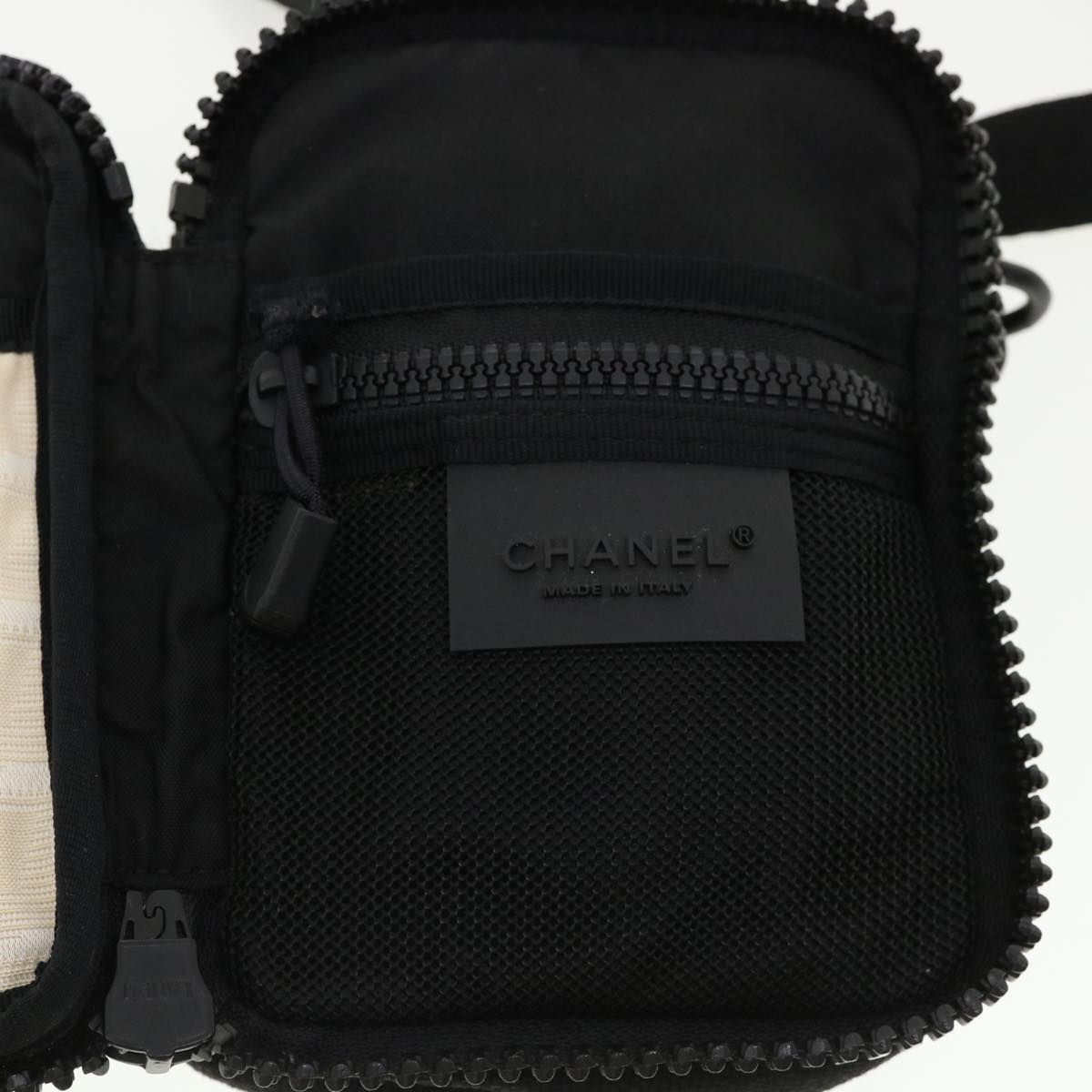 Chanel, Black, Canvas, shoulder