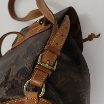 Louis Vuitton Montsouris MM, Brown, Canvas, backpack