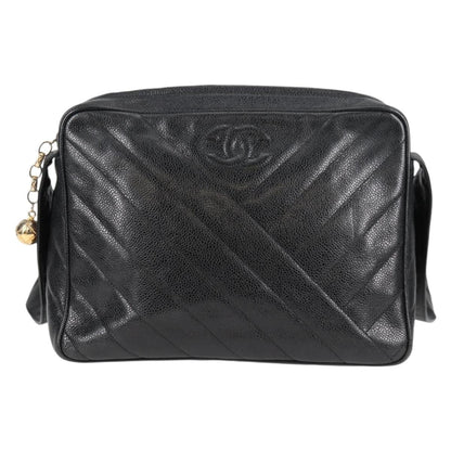 Chanel Camera, Black, Leather, shoulder