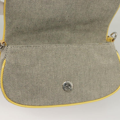 Chanel Camellia, Grey, Canvas, clutch