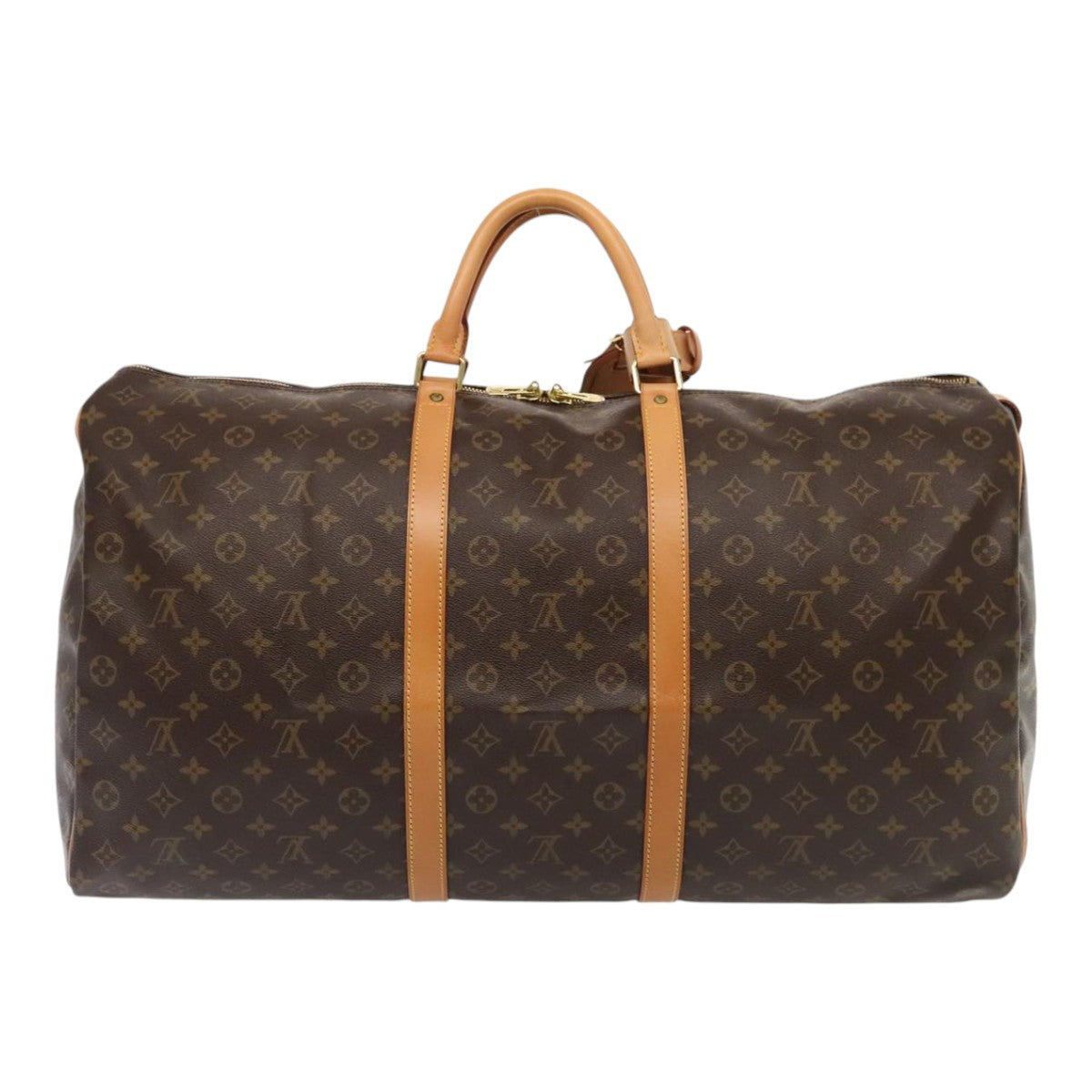 Louis Vuitton Keepall 60, Brown, Canvas, travel