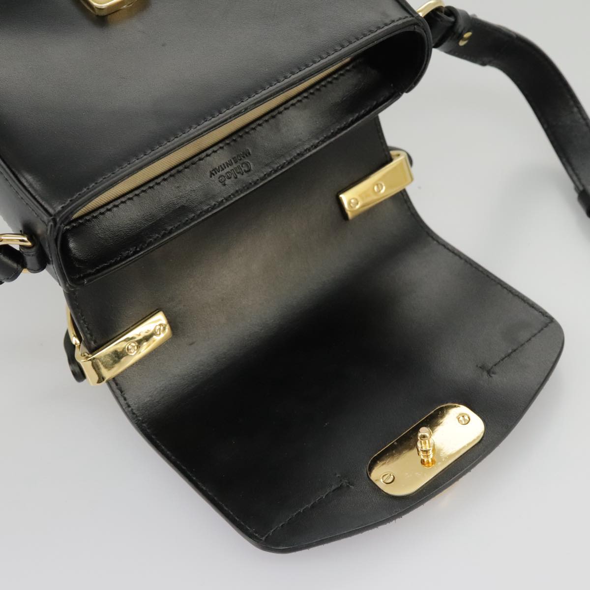 Chloé C, Black, Leather, handbag