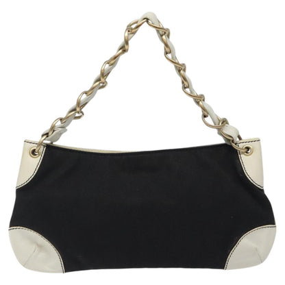 Chanel Coco Mark, Black, Canvas, shoulder