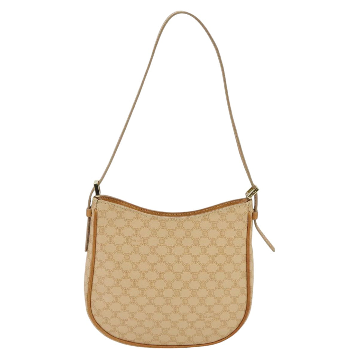 Céline Macadam, Beige, Canvas, shoulder