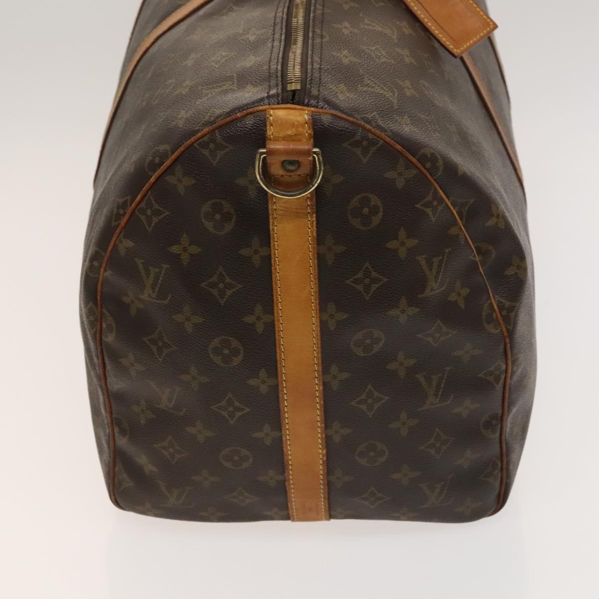 Louis Vuitton Keepall Bandouliere 55, Black, Canvas, travel