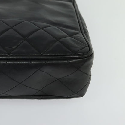 Chanel Vintage Shopping Tote Quilted Lambskin, BLACK, LEATHER, Tote bag
