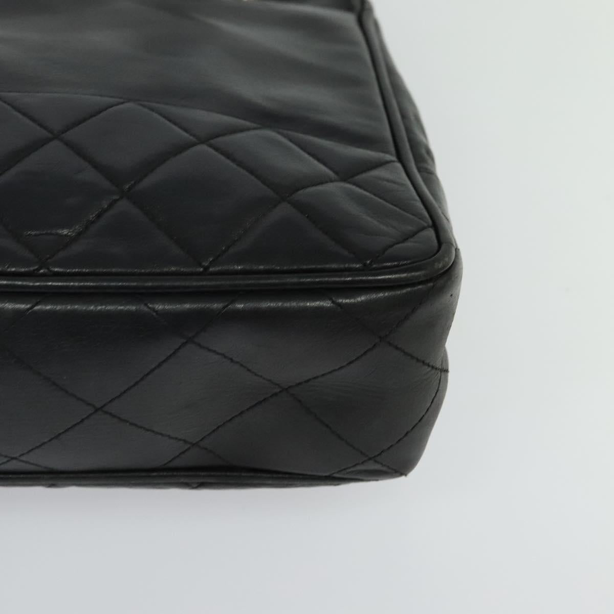 Chanel Vintage Grand Shopping Tote Quilted Calfskin, BLACK, LEATHER, Shoulder bag