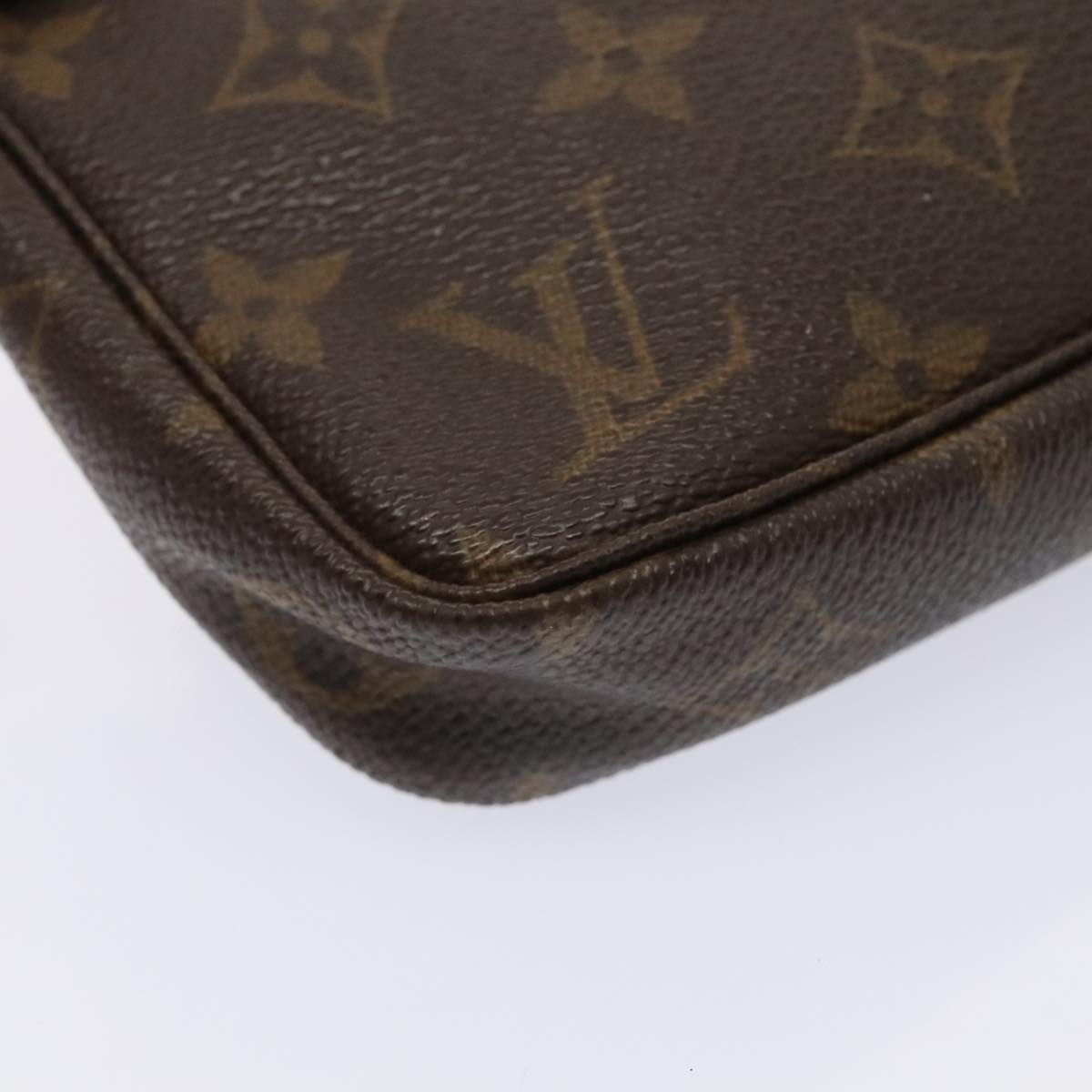 Louis Vuitton Pochette Accessoire, Brown, Canvas, clutch