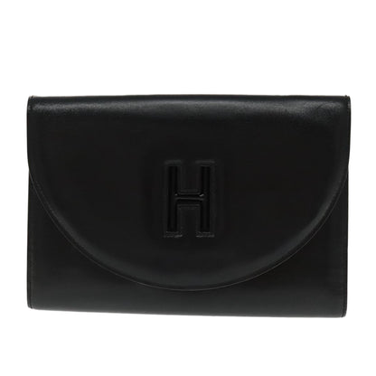 Hermès H, Black, Leather, clutch