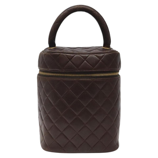 Chanel Vanity, Brown, Leather, clutch
