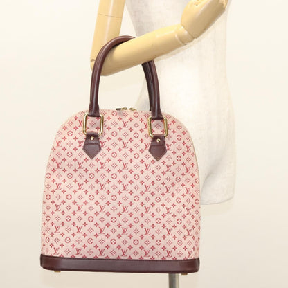 Louis Vuitton Alma Mini, Red, Canvas, handbag