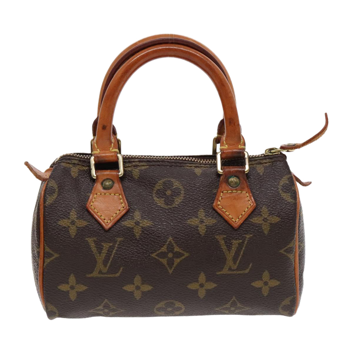 Louis Vuitton Mini speedy, Brown, Canvas, handbag