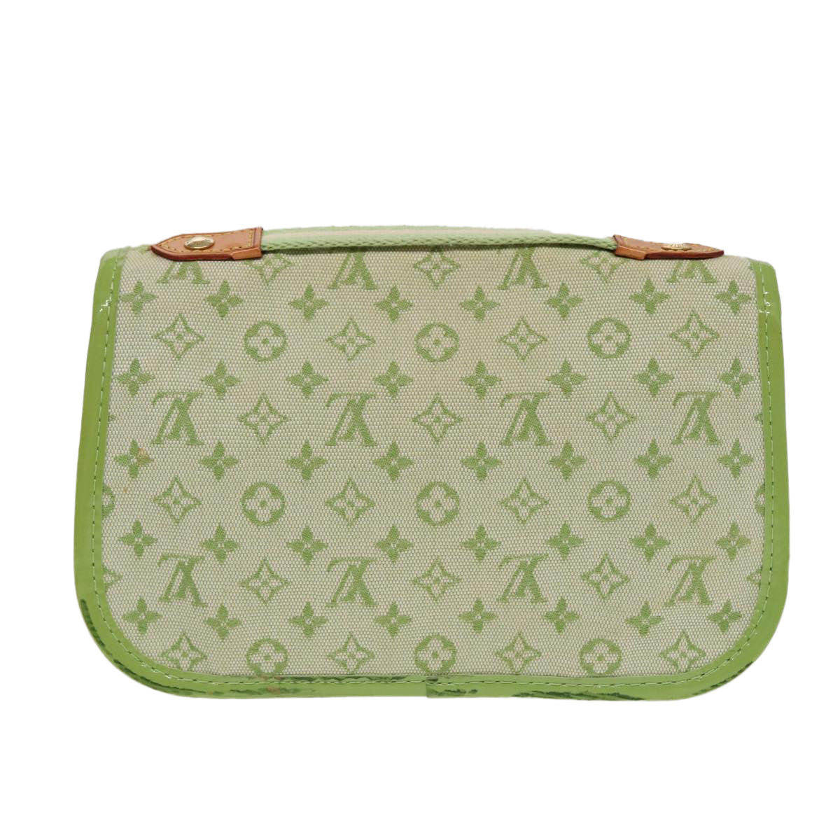 Louis Vuitton Marie, Green, Canvas, clutch