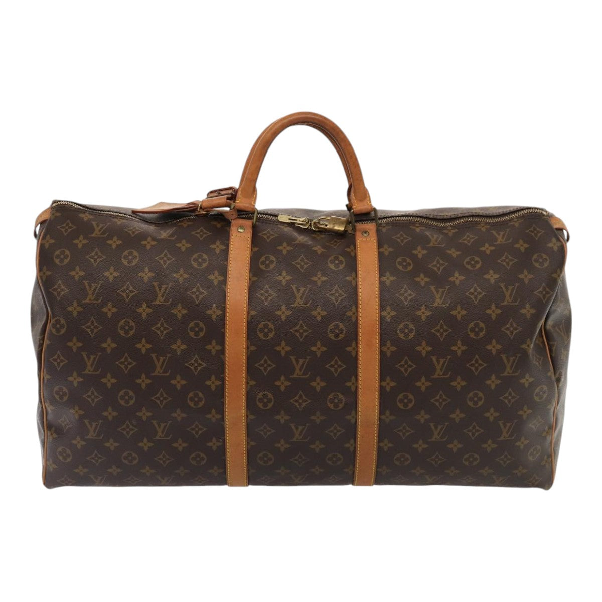 Louis Vuitton Keepall 60, Brown, Canvas, travel