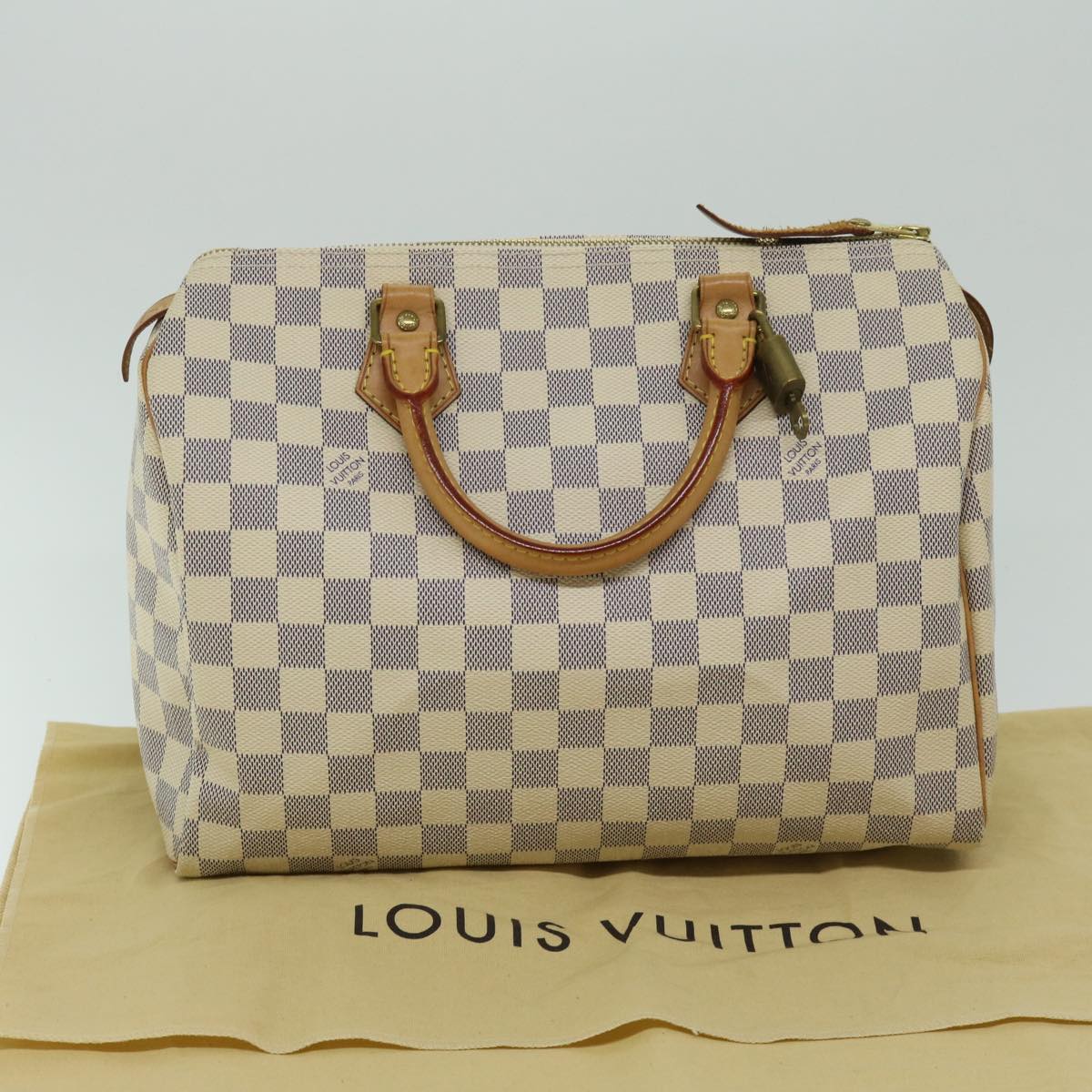 Louis Vuitton Speedy 30, Beige, Canvas, handbag