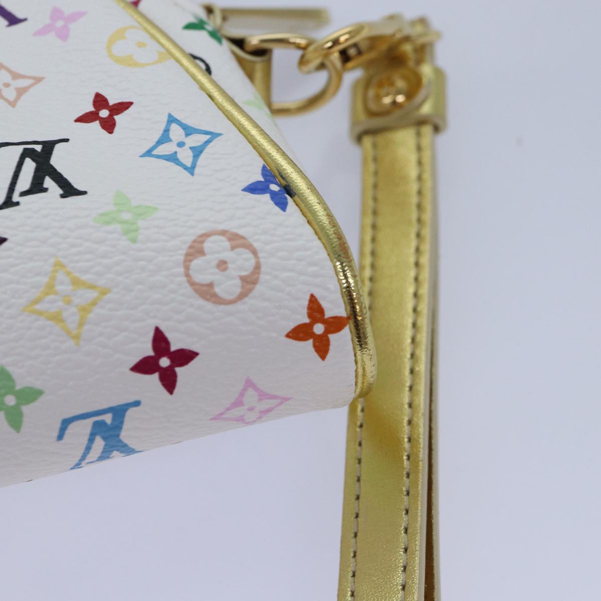 Louis Vuitton Kate Clutch, White, Canvas, clutch