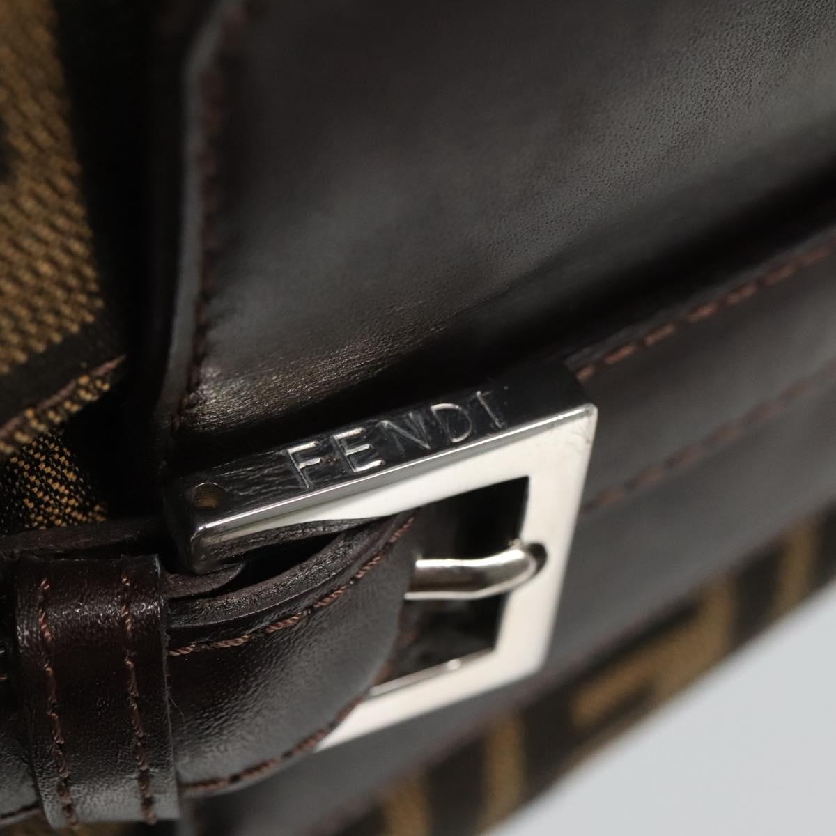 Fendi, Brown, Canvas, shoulder