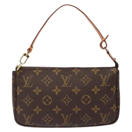 Louis Vuitton Pochette Accessoire, Brown, Canvas, clutch