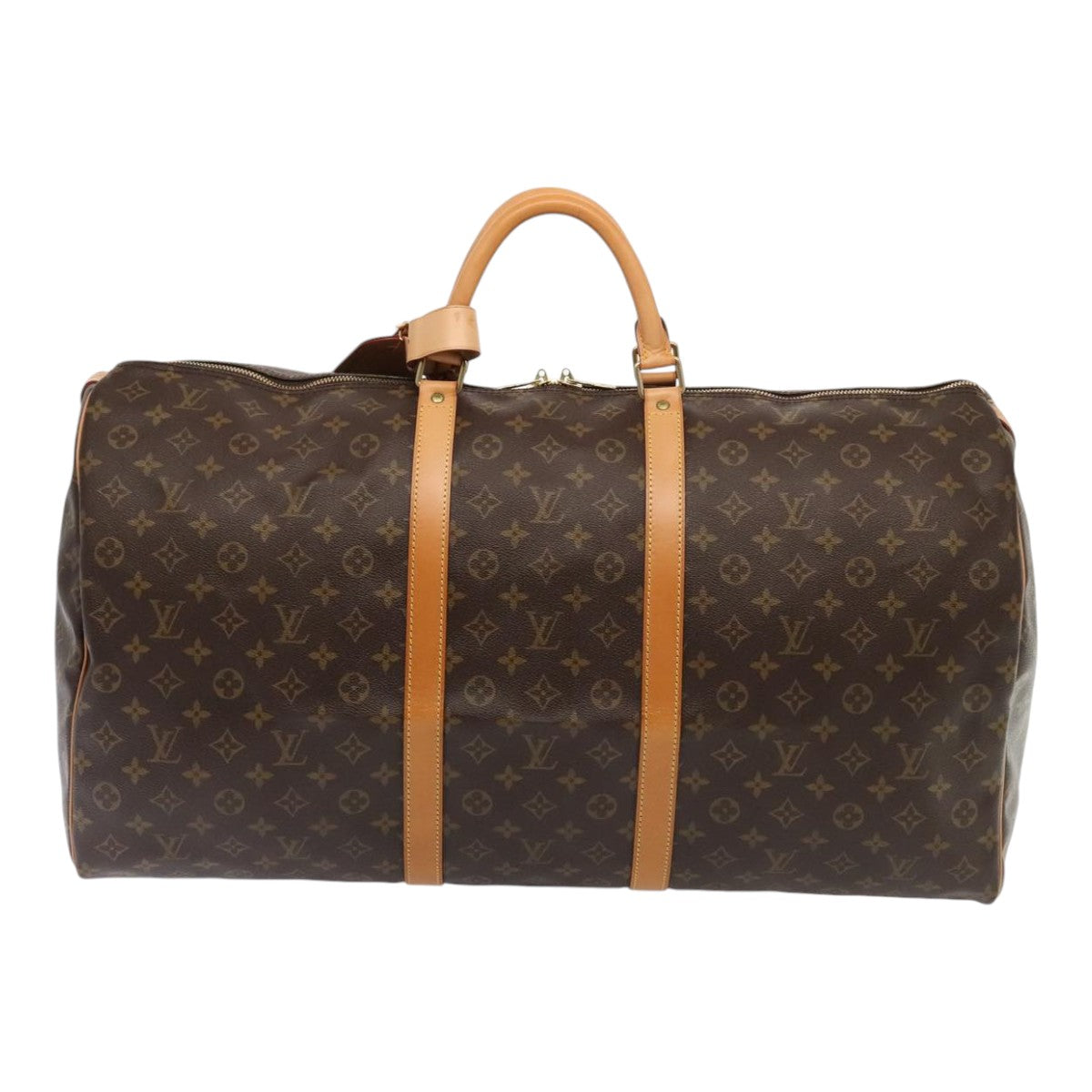 Louis Vuitton Keepall 60, Brown, Canvas, travel