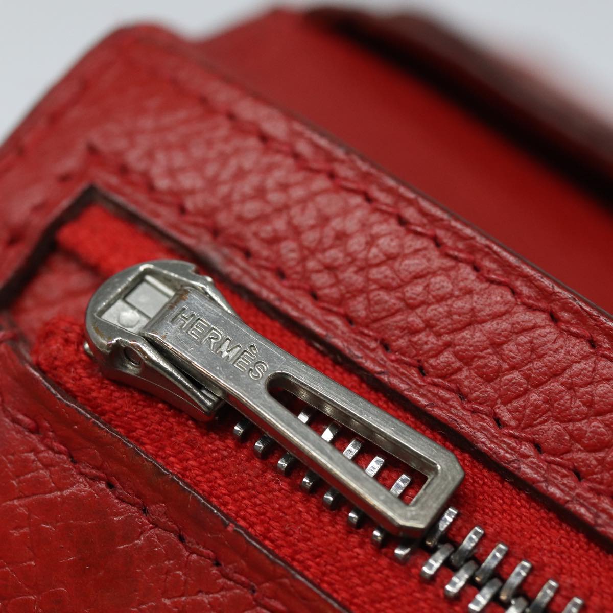 Hermès Béarn, Red, Leather, wallet