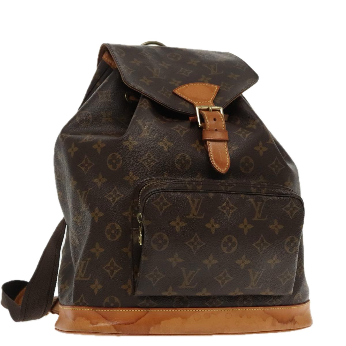 Louis Vuitton Montsouris GM, Brown, Canvas, backpack