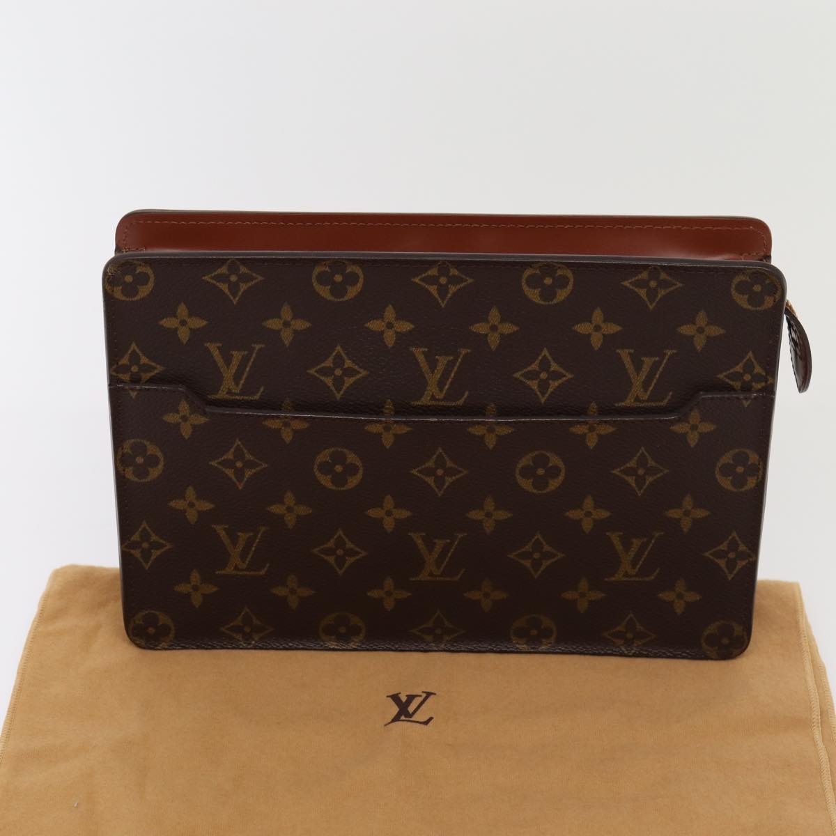 Louis Vuitton Pochette A4, Brown, Canvas, clutch