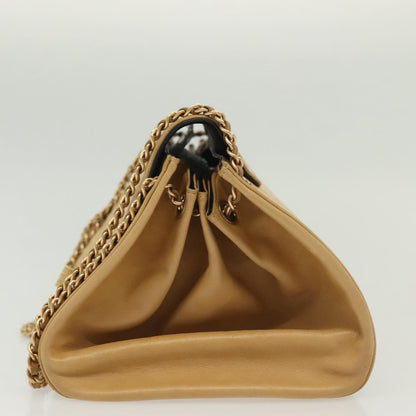 Chanel Chocolate Bar Shoulder Bag, Beige, Leather, shoulder