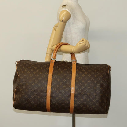 Louis Vuitton Keepall 60, Brown, Canvas, travel