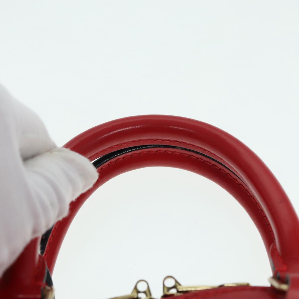 Louis Vuitton Alma, Red, Leather, handbag