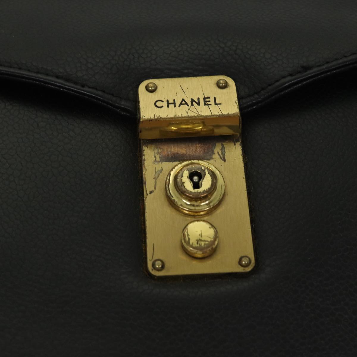 Chanel, Black, Leather, clutch