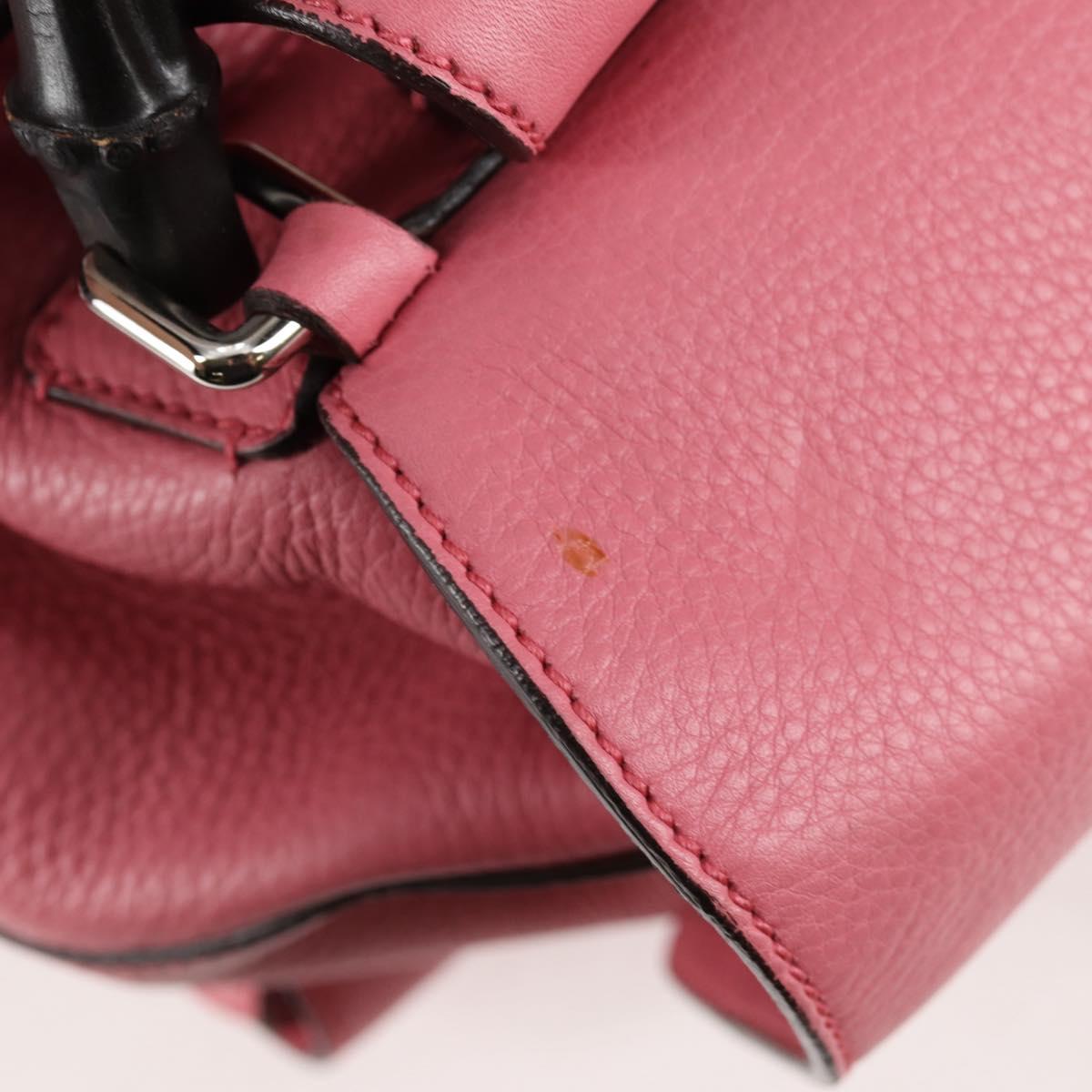 Gucci Bamboo, Pink, Leather, backpack