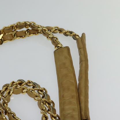 Chanel, Beige, Leather, shoulder