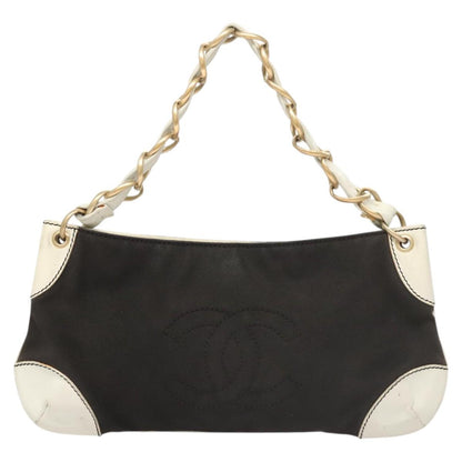 Chanel, Black, Canvas, shoulder