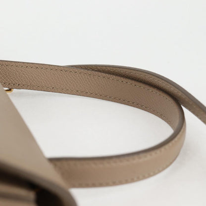 Céline Belt, Beige, Leather, handbag