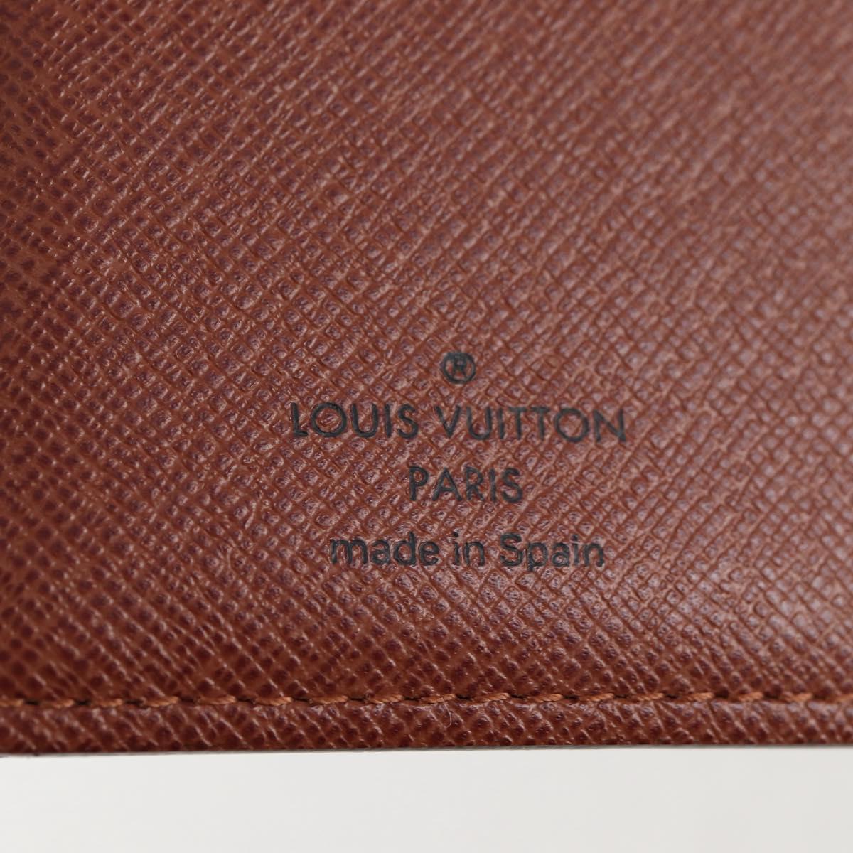Louis Vuitton Agenda PM, Brown, Canvas, wallet