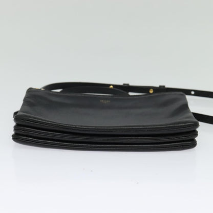 Céline Trio, Black, Leather, shoulder