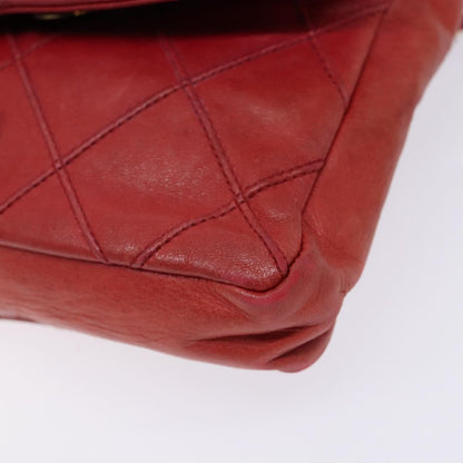 Chanel Bag belt, Red, Leather, clutch