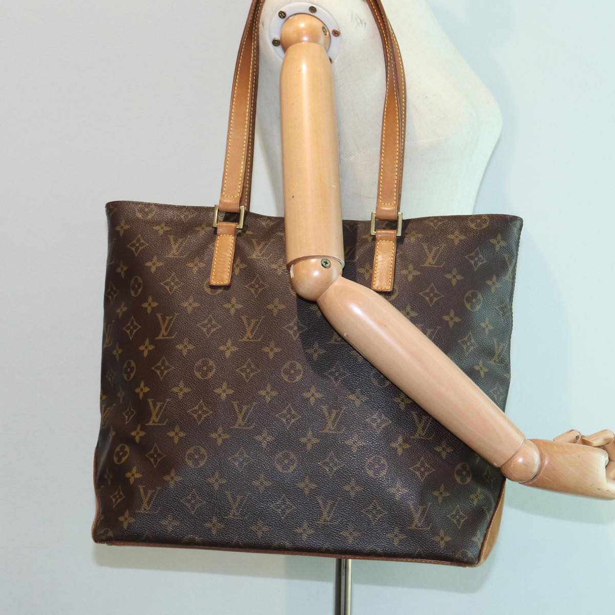 Louis Vuitton Mezzo, Brown, Canvas, tote