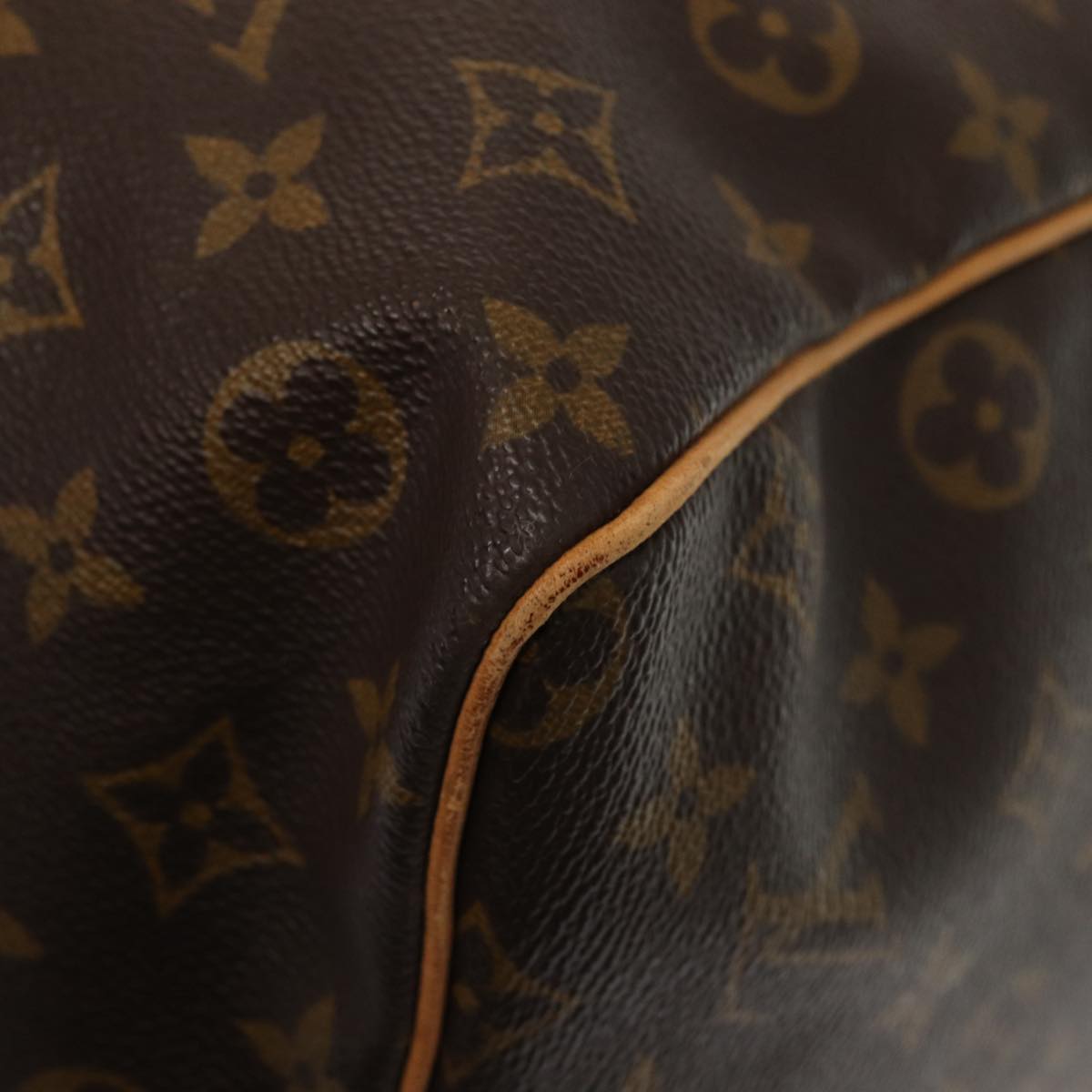 Louis Vuitton Keepall 60, Brown, Canvas, travel