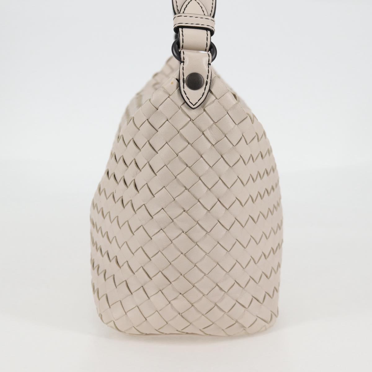 Bottega Veneta Intrecciato, White, Leather, handbag