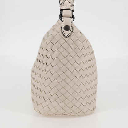 Bottega Veneta Intrecciato, White, Leather, handbag