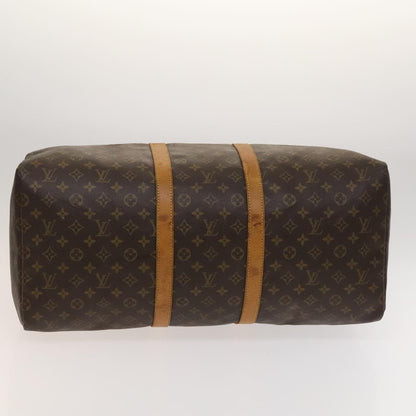 Louis Vuitton Keepall 55, Brown, Canvas, travel